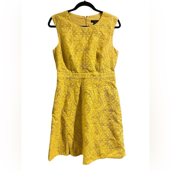 J. Crew Dresses & Skirts - J. Crew Yellow Eyelet Sleeveless Mini Dress Size 8